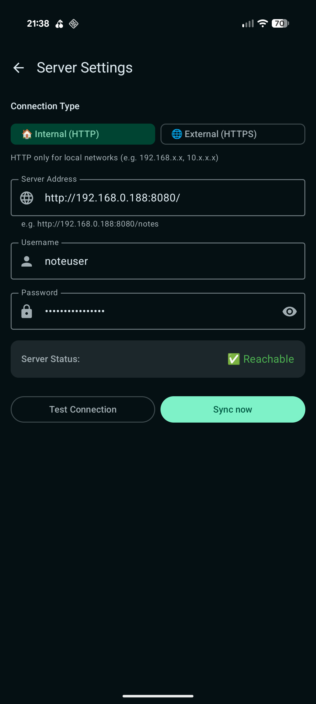 Server-Einstellungen
