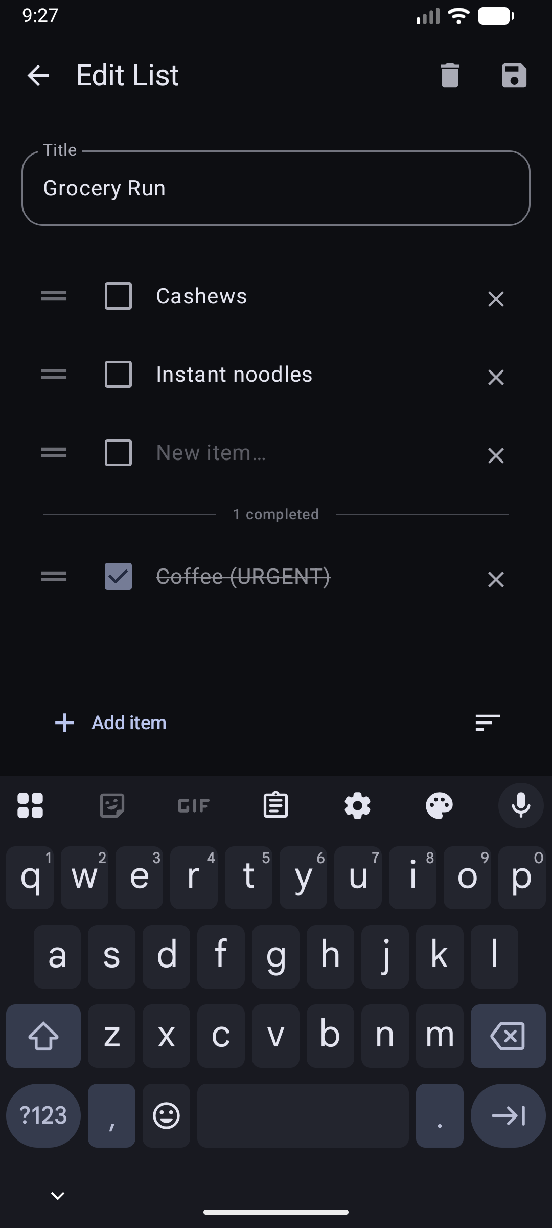 Server settings